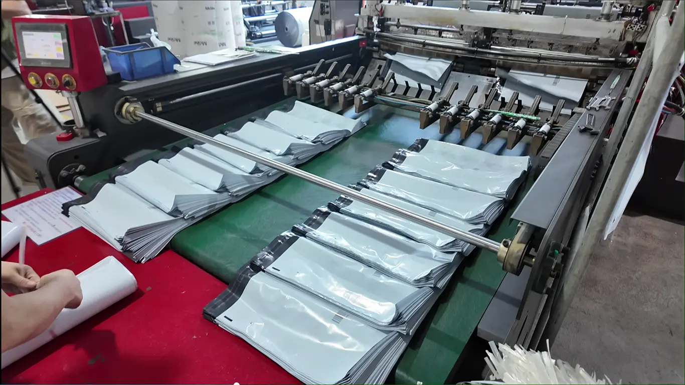 EcoPackin facility: Packing finished express bags